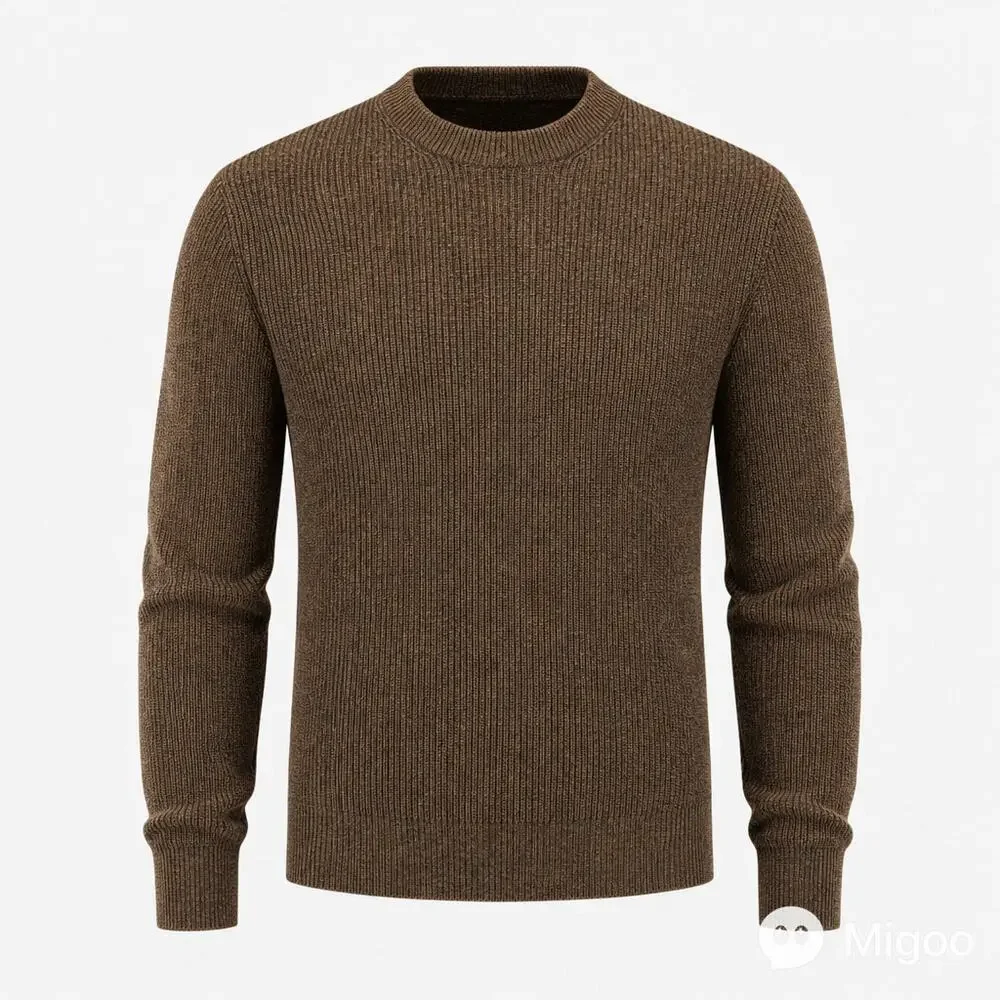 Adolfo Domínguez Brown & Black Ribbed Mens Sweater Sz M